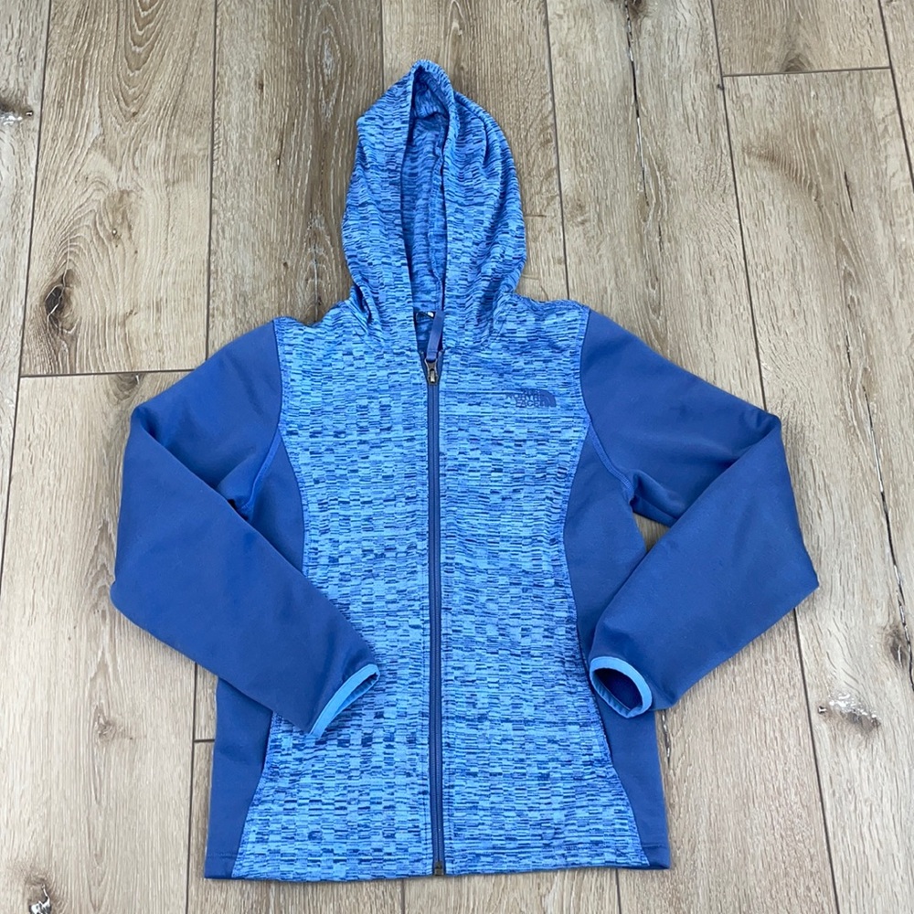 Girls The North Face Hooded Zip up Jacket Size Medium